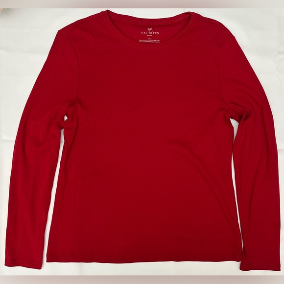 Talbots Tops - Talbots Petites Classic Red Long Sleeve Tee